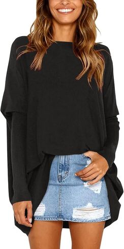 Long Tunic Tops for Women Long Sleeve Round Neck Shirts Blouses Casual Loose Athletic Pullover Tunics 2025 Outfit in Saudi Arabia