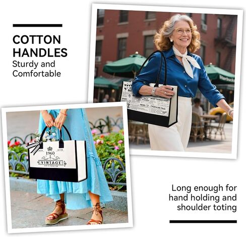 55th/65th/75th Birthday Gift for Women Her,Birthday Decorations Tote Bag Gifts for 55/65/75 Years Old Mom Wife in Saudi Arabia