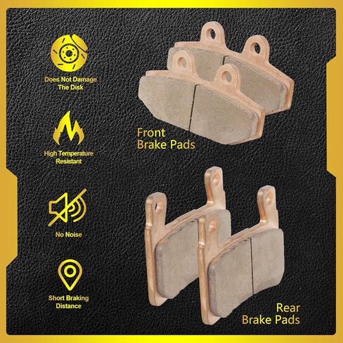 Sintered Disc Brake Pad For 2018-2024 Harley Davidson 107 Series, 114 Series, 117 Series, FLI Hydra-Glide Revival, Replace# FA252 41300102, FA710 41300197 in Saudi Arabia