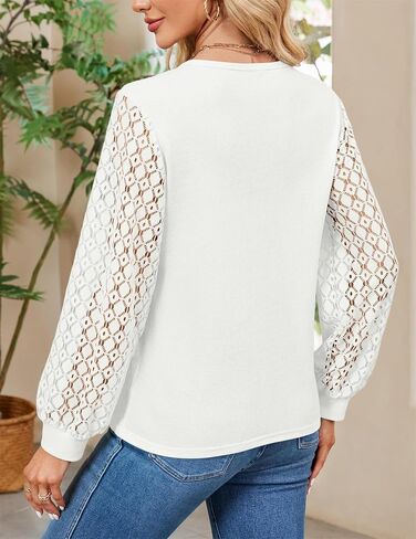 Womens Long Sleeve Tops Henley Neck T Shirts Basic Casual Losee Fit Blouse in Saudi Arabia