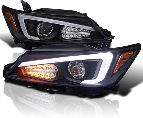 SPEC-D ضبط المصابيح الأمامية لجهاز عرض الدخان الأسود مع إشارة LED وشريط LED متوافق مع 2011-2013 Scion tC، مجموعة المصابيح الأمامية اليسرى + اليمنى in Saudi Arabia