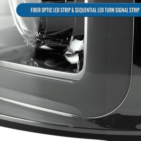 Ronnin - Fits 2004-2008 Ford F150 2006-2008 Lincoln Mark LT Upgraded LED Switchback Sequential Turn Signal Projector Headlights Assembly Pair | Black Smoke in Saudi Arabia