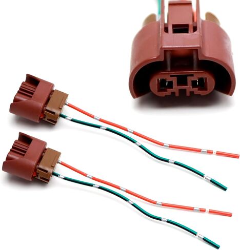 iJDMTOY Pair OE-Spec 2-Pin 9006/HB4 9012 HIR2 Female End, Fog/Driving Light Connector Plugs with Lead Pigtails, Compatible with Toyota/Lexus Lighting Replacements in Saudi Arabia