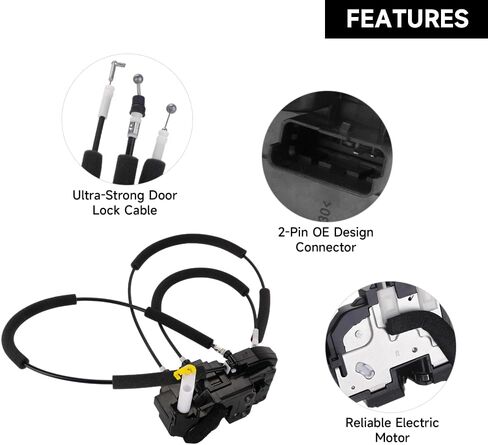 Front Right Passenger Side Power Door Lock Actuator Motor - Compatible for Nissan Titan 2005-2014 - Replace Part 80500ZH100 in Saudi Arabia
