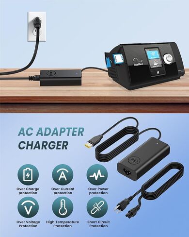 24 فولت سلك إمدادات الطاقة لسلسلة Airsense 10 CPAP و Aircurve Resmed S10 Series ، Resmed Airsense 10 Air Sense S10 Aircurve 10 Series S10 370001 37297 R360-760 370006 R370-7407 Charger in Kuwait