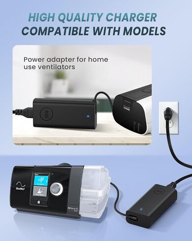 24 فولت سلك إمدادات الطاقة لسلسلة Airsense 10 CPAP و Aircurve Resmed S10 Series ، Resmed Airsense 10 Air Sense S10 Aircurve 10 Series S10 370001 37297 R360-760 370006 R370-7407 Charger in Kuwait
