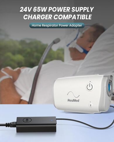 24 فولت سلك إمدادات الطاقة لسلسلة Airsense 10 CPAP و Aircurve Resmed S10 Series ، Resmed Airsense 10 Air Sense S10 Aircurve 10 Series S10 370001 37297 R360-760 370006 R370-7407 Charger in Kuwait