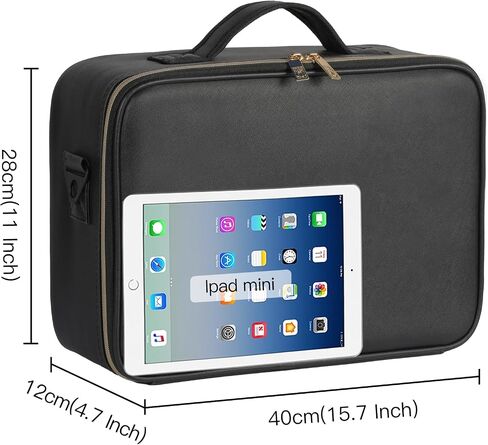 BEAUTY CASE Makeup Travel Case 10 Inch, Large Storage Capacity Makeup Organizer Travel Bag with Compartment, Portable Cosmetic Case for Women, Waterproof, Durable, Gift for Her, Black in Saudi Arabia