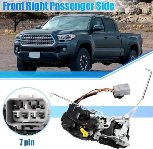 X AUTOHAUX محرك تجميع محرك قفل الباب الكهربائي مع كابل 931-493 6903004010 مزلاج باب جانب الركاب الأمامي الأيمن لتويوتا تاكوما 2.4 لتر 2.7 لتر 3.4 لتر أسود in Saudi Arabia