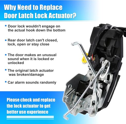 X AUTOHAUX محرك تجميع محرك قفل الباب الكهربائي مع كابل 931-493 6903004010 مزلاج باب جانب الركاب الأمامي الأيمن لتويوتا تاكوما 2.4 لتر 2.7 لتر 3.4 لتر أسود in Saudi Arabia