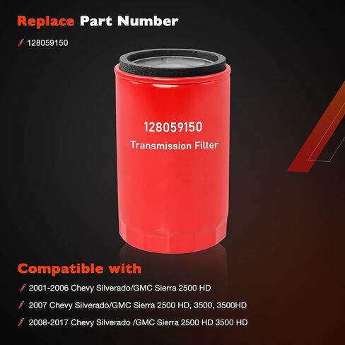 6.6 Duramax Oil Filter (5 Micron) Compatible with 2001-2019 Chevy Silverado/GMC Sierra 2500 HD 3500 HD Engine | Replaces# 114000555(Upgrade of PF2232) in Saudi Arabia