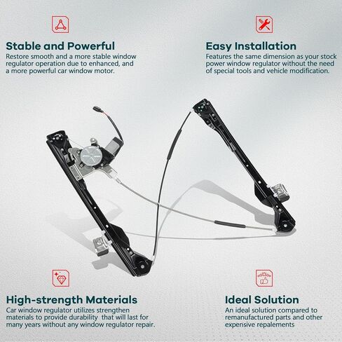 FINDAUTO Front Left Side Power Window Regulator with Motor Replacement for 2000-2007 for Ford for Focus,741-174 in Saudi Arabia