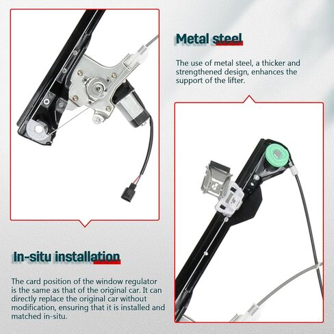 FINDAUTO Front Left Side Power Window Regulator with Motor Replacement for 2000-2007 for Ford for Focus,741-174 in Saudi Arabia