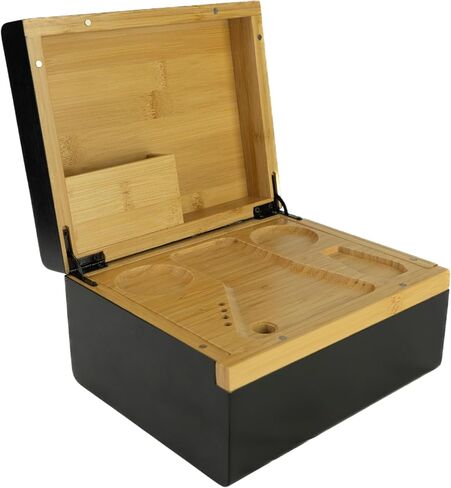 Premium Bamboo Organizer Box with Wooden Tray – Elegant, Durable & Eco-Friendly Storage Solution | Spacious Interior | Ideal for Home, Travel, or Gift Use in Saudi Arabia