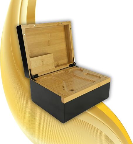 Premium Bamboo Organizer Box with Wooden Tray – Elegant, Durable & Eco-Friendly Storage Solution | Spacious Interior | Ideal for Home, Travel, or Gift Use in Saudi Arabia
