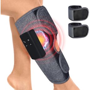 جهاز تدليك الساق بضغط الهواء للدورة الدموية وتخفيف الألم بالحرارة، جهاز تدليك للفخذ أو الساق يمكن ارتداؤه لاسلكيًا، 4 أوضاع و3 شدات للاسترخاء في صالة الألعاب الرياضية المنزلية والمكتب، هدية للرجال والنساء (زوج) in Kuwait