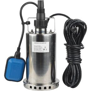 Sump Pump 1HP Clean/Dirty Submersible Water Pump, Electric Thermoplastic Portable Utility Pump 3900 GPH low suction for Swimming Pool Garden Pond Basement Window Wells with 16.4ft Power Cord in Kuwait
