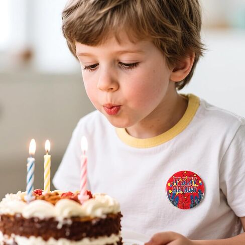 Happy Birthday Pin, 2.3in It’s My Birthday Pin Badge Buttons Spider Web Theme Outfit Accessories Party Decoration Supplies for Girls Boys Women Men in Saudi Arabia