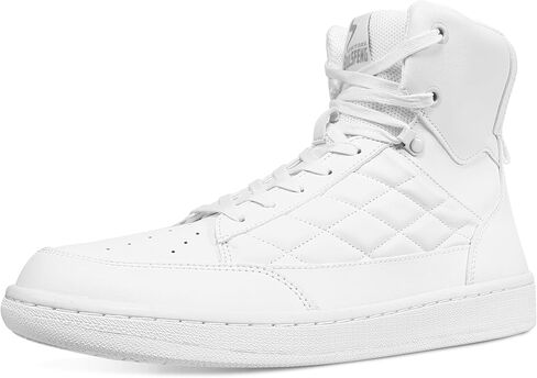 Soulsfeng Men's Women's High Top Sneakers Leather Ankle Boots Lace Up Walking Tennis Shoes in Saudi Arabia