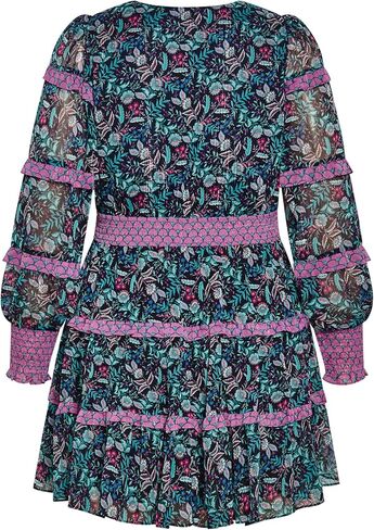 City Chic Plus Size Hollie Print MINI Dress in Peaceful Paisley in Saudi Arabia