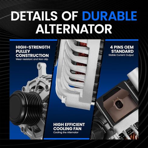 Alternator Compatible with Honda 15-19 CR-V, Compatible with Acura 16-22 ILX, 15-20 TLX, 2.4L L4, Fit for 21154 1042113470 1042113471 2100809 2905653 311005X6J01 311005X6J01RM 40052475R in Saudi Arabia