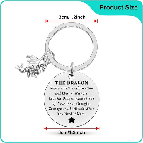 Inspiration Gift for Friend Dragon Keychain Dragon Lover Gift Dragons Jewelry for Women Men Dragon Themed Gift Christmas Birthday Gift for Her Him Encouragement Dragon Keychain in Saudi Arabia