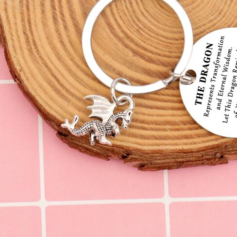 Inspiration Gift for Friend Dragon Keychain Dragon Lover Gift Dragons Jewelry for Women Men Dragon Themed Gift Christmas Birthday Gift for Her Him Encouragement Dragon Keychain in Saudi Arabia