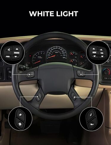 JOYTUTUS Steering Wheel Radio Control Switch Buttons fits Silverado Sierra 2003-2007, Trailblazer & Envoy 2004-2009, Tahoe & Yukon 2003-2006, Replaces OE# 21997738, 21997739, 1999442, 1999443 in Saudi Arabia