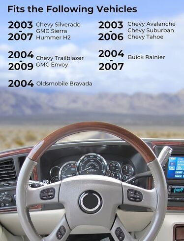 JOYTUTUS Steering Wheel Radio Control Switch Buttons fits Silverado Sierra 2003-2007, Trailblazer & Envoy 2004-2009, Tahoe & Yukon 2003-2006, Replaces OE# 21997738, 21997739, 1999442, 1999443 in Saudi Arabia