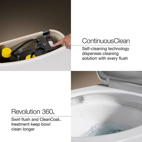 KOHLER 30812-0 Santa Rosa Continuousclean St One-Piece Compact Elongated 1.28 Gpf Toilet in Saudi Arabia