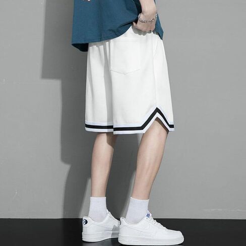 High Performance Athletic and Sports Shorts - Lightweight Ice Silk Material - Comfortable and Versatile Shorts - White in Saudi Arabia
