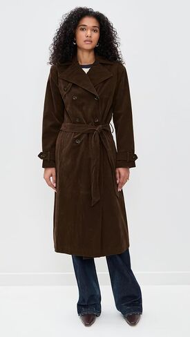 Bailey Rose Women's Faux Suede Trench in Saudi Arabia
