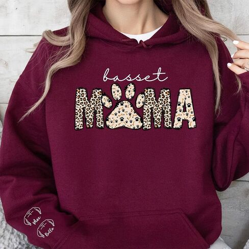 سويت شيرت Dog Breed Mama مخصص، سترة مطبوعة بمخالب مخصصة، زي مريح لمحبي الحيوانات الأليفة، هدية فريدة in Kuwait