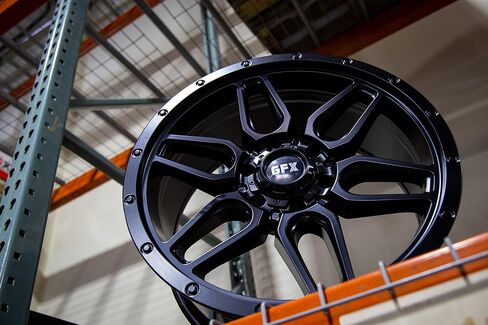 عجلة TR18 المخصصة - 18x9، 0 إزاحة، نمط مسمار 5x127، محور 71.5 ملم - حافة سوداء غير لامعة in Saudi Arabia