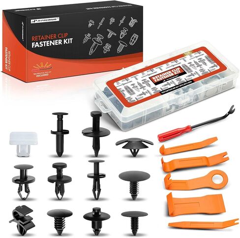 A-Premium 110 PCS (12 Sizes) Car Retainer Clips Kit Compatible with Chrysler 300 2011-2023 Bumper Hood Fender Door Side Moulding Auto Push Pin Plastic Rivet Fastener Replacement Set, w/Removal Tool in Saudi Arabia