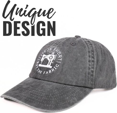 InnoBeta Sewing Gifts for Sew Lovers & Women, Embroidered Cap, Adjustable Hat Gifts Accessory for Birthday & Christmas Grey in Saudi Arabia