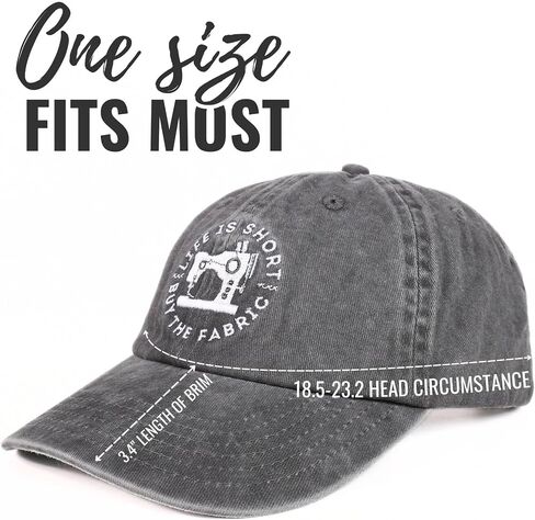 InnoBeta Sewing Gifts for Sew Lovers & Women, Embroidered Cap, Adjustable Hat Gifts Accessory for Birthday & Christmas Grey in Saudi Arabia