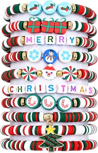 10pcs Beaded Bracelets for Teen Girls, Friendship Bracelets, Girl's Bracelets, Bracelets for Women, Beads Preppy Bracelets, Beach Bracelets for Women in Saudi Arabia