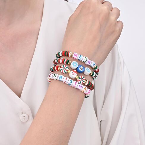 10pcs Beaded Bracelets for Teen Girls, Friendship Bracelets, Girl's Bracelets, Bracelets for Women, Beads Preppy Bracelets, Beach Bracelets for Women in Saudi Arabia