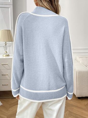 SALENT Womens Casual Turtleneck Sweaters Long Sleeve Soft Oversized Knit Pullover Sweater Tops in Saudi Arabia