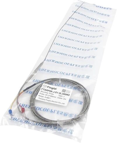 FTARP08 K J T نوع 2 متر كابل فحص معدني 300 مللي متر مسبار مرن مغمد مستشعر درجة الحرارة الحرارية (قطر J 1.5 مللي متر) in Saudi Arabia