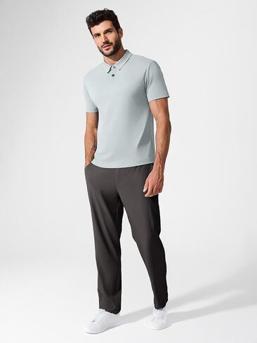 BRXL Golf Polo Shirts for Men Stretchy Quick Dry Breathable Moisture Wicking Lightweight Athletic Sport Workout Gym in Kuwait