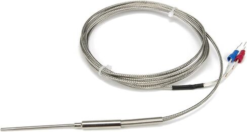 FTARP08 K J Type 2m Metal screening Cable 50mm Flexible Probe sheathed thermocouple Temperature Sensor WRNK-191(K 2mm Diameter) in Saudi Arabia