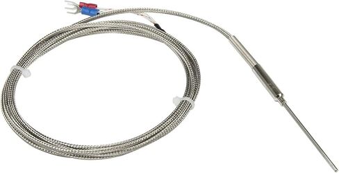 FTARP08 K J Type 2m Metal screening Cable 50mm Flexible Probe sheathed thermocouple Temperature Sensor WRNK-191(K 2mm Diameter) in Saudi Arabia
