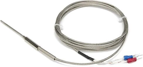 FTARP08 K J Type 2m Metal screening Cable 50mm Flexible Probe sheathed thermocouple Temperature Sensor WRNK-191(K 2mm Diameter) in Saudi Arabia