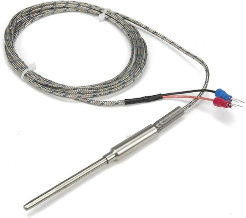 FTARP08 K J Type 2m Metal screening Cable 50mm Flexible Probe sheathed thermocouple Temperature Sensor WRNK-191(K 2mm Diameter) in Saudi Arabia