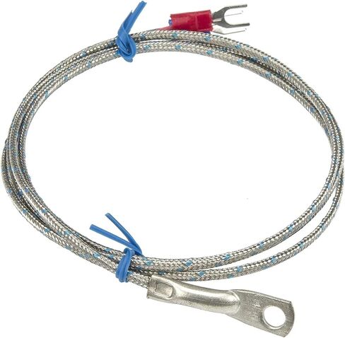 FTARR02 K E Type 1m Metal screening Cable 4mm 5mm 6mm Diameter Hole Ring Head thermocouple Temperature Sensor(E 6mm Hole) in Saudi Arabia