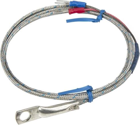 FTARR02 K E Type 1m Metal screening Cable 4mm 5mm 6mm Diameter Hole Ring Head thermocouple Temperature Sensor(E 6mm Hole) in Saudi Arabia