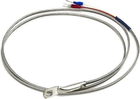 FTARR02 K E Type 1m Metal screening Cable 4mm 5mm 6mm Diameter Hole Ring Head thermocouple Temperature Sensor(E 6mm Hole) in Saudi Arabia