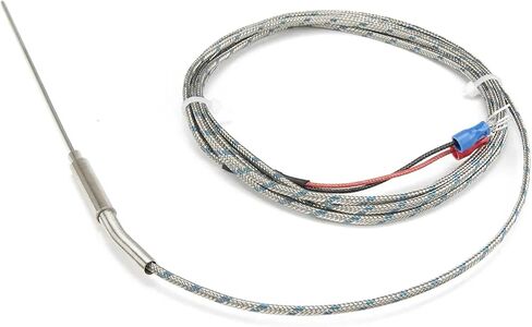 FTARP08 K J Type 2m Metal screening Cable 100mm Flexible Probe sheathed thermocouple Temperature Sensor Diameter 1.5mm 3mm(K 1.5mm Diameter) in Saudi Arabia